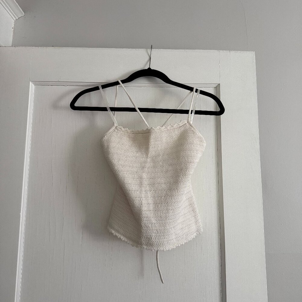 Abercrombie Crochet-Style Tie-Back Tank